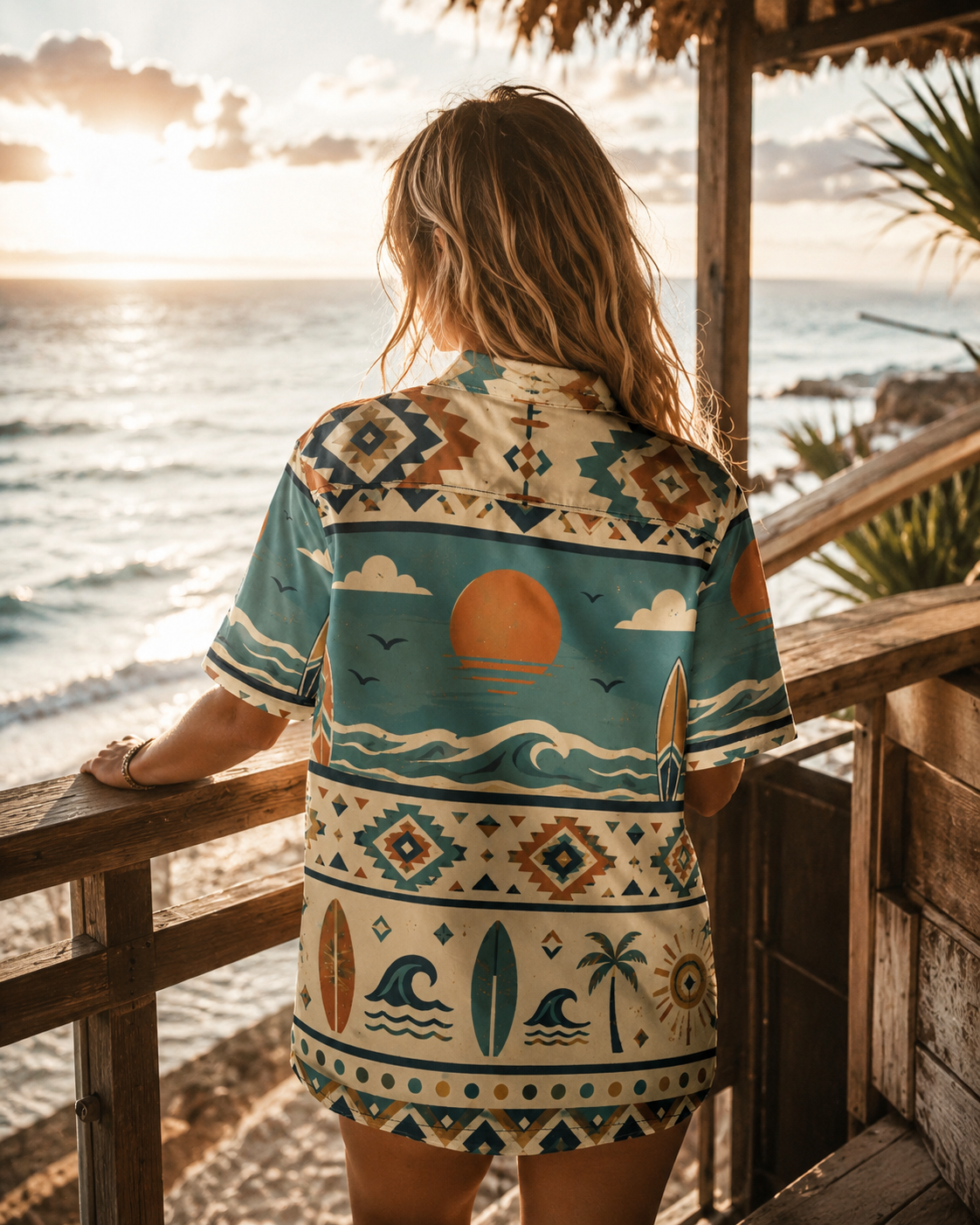 Chemise Légère Vintage California – Style Surfwear & Streetwear Décontracté